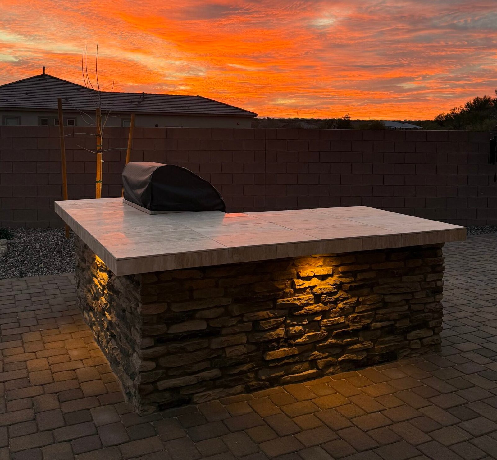 Woman watering plants